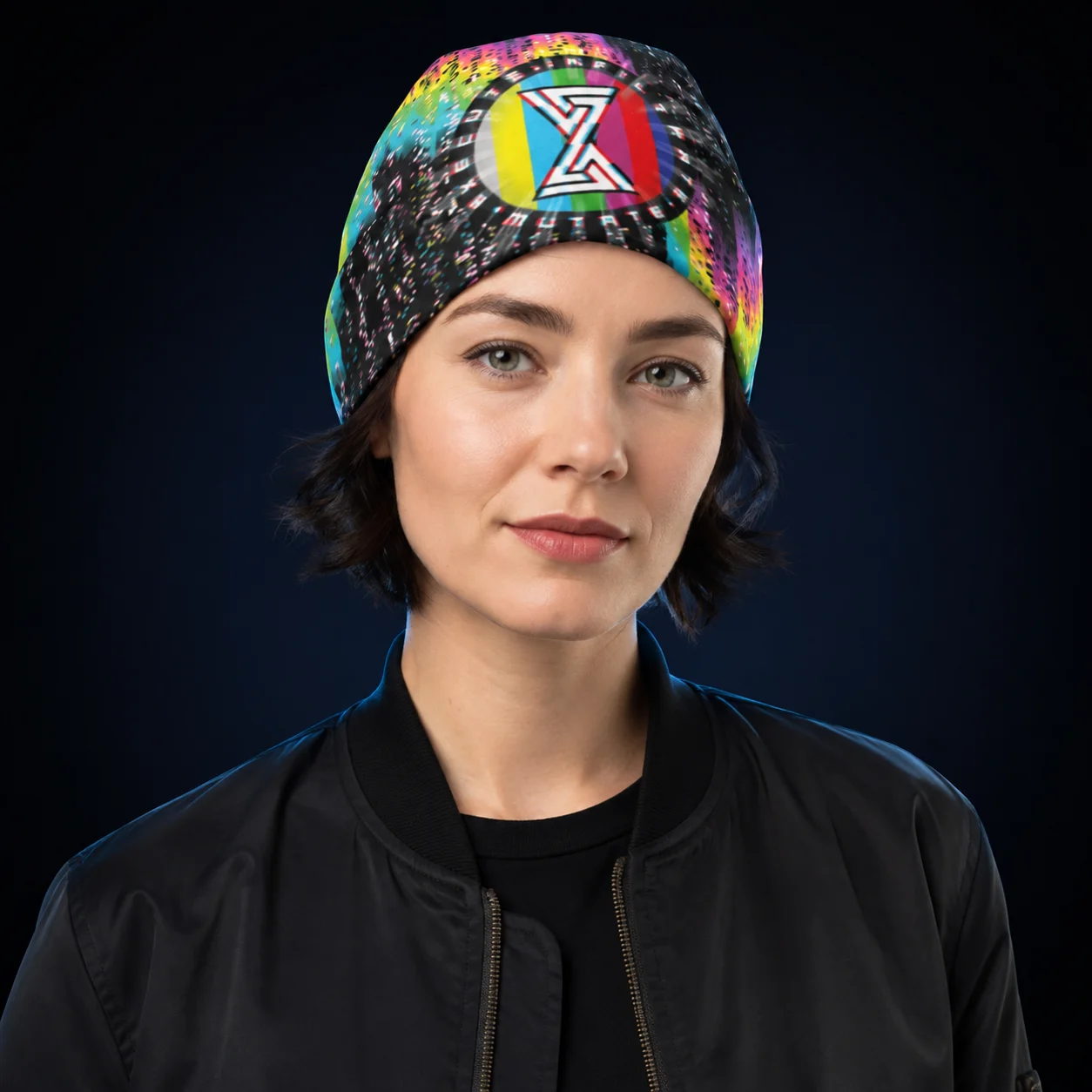 Woman wearing Hyperspectral Beanie